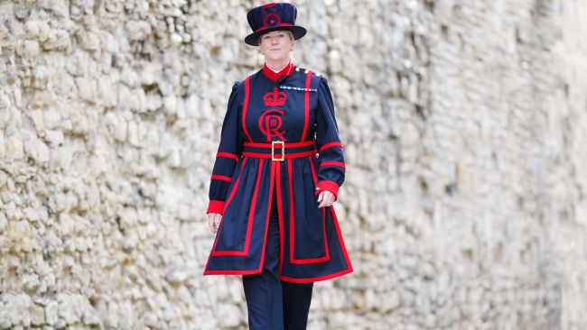 Lisa Garland, from Halifax, who has joined the Beefeaters at the Tower of London following a 22-year career in the Royal Air Force.