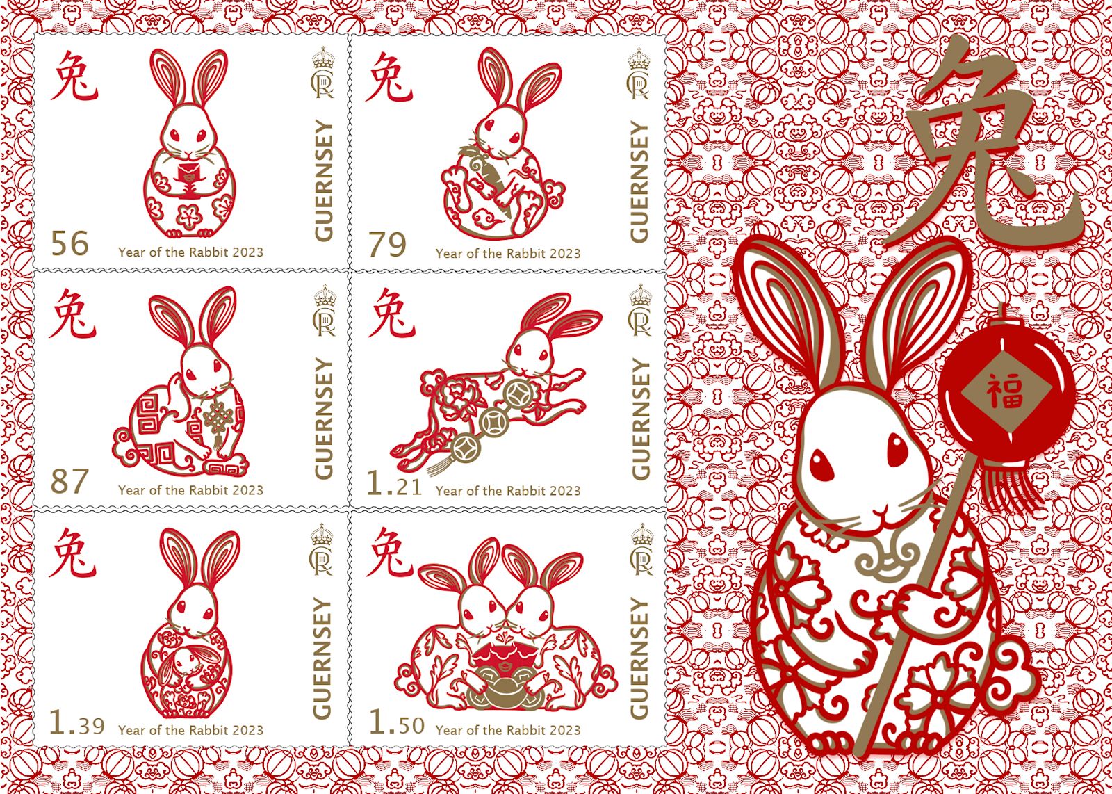 Cheap Rabbit Stamps Rabbit stamps on offer in Guernsey to mark Chinese New Year | ITV News ...