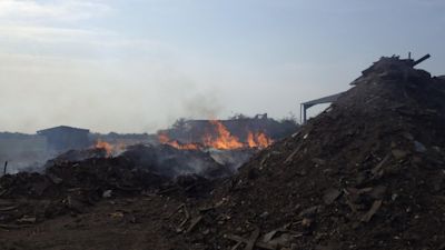 An illegal waste trader and burner in Essex has been jailed. Credit: Environment Agency.