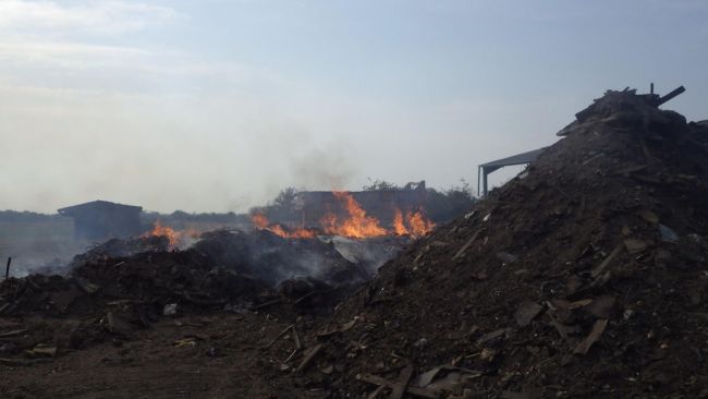 An illegal waste trader and burner in Essex has been jailed.  Credit: Environment Agency.