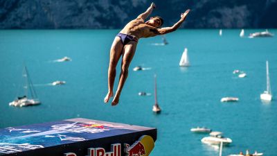 The Red Bull Cliff Diving World Series is taking place in Switzerland