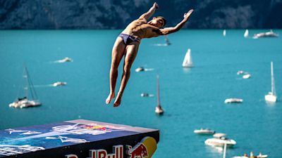 The Red Bull Cliff Diving World Series is taking place in Switzerland