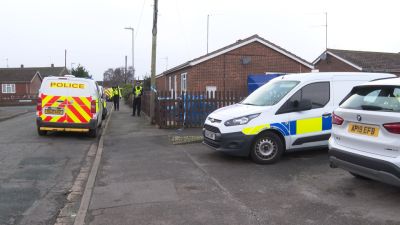 Police outside the house where a woman's body was found in Wisbech.
Credit: ITV News Anglia