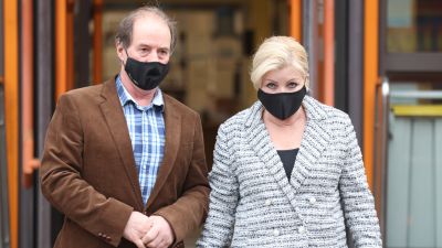 Sandra Durdin, 58, and Trevor Dempsey, 62 from Chingford, leave Thames Magistrates' Court in 2021