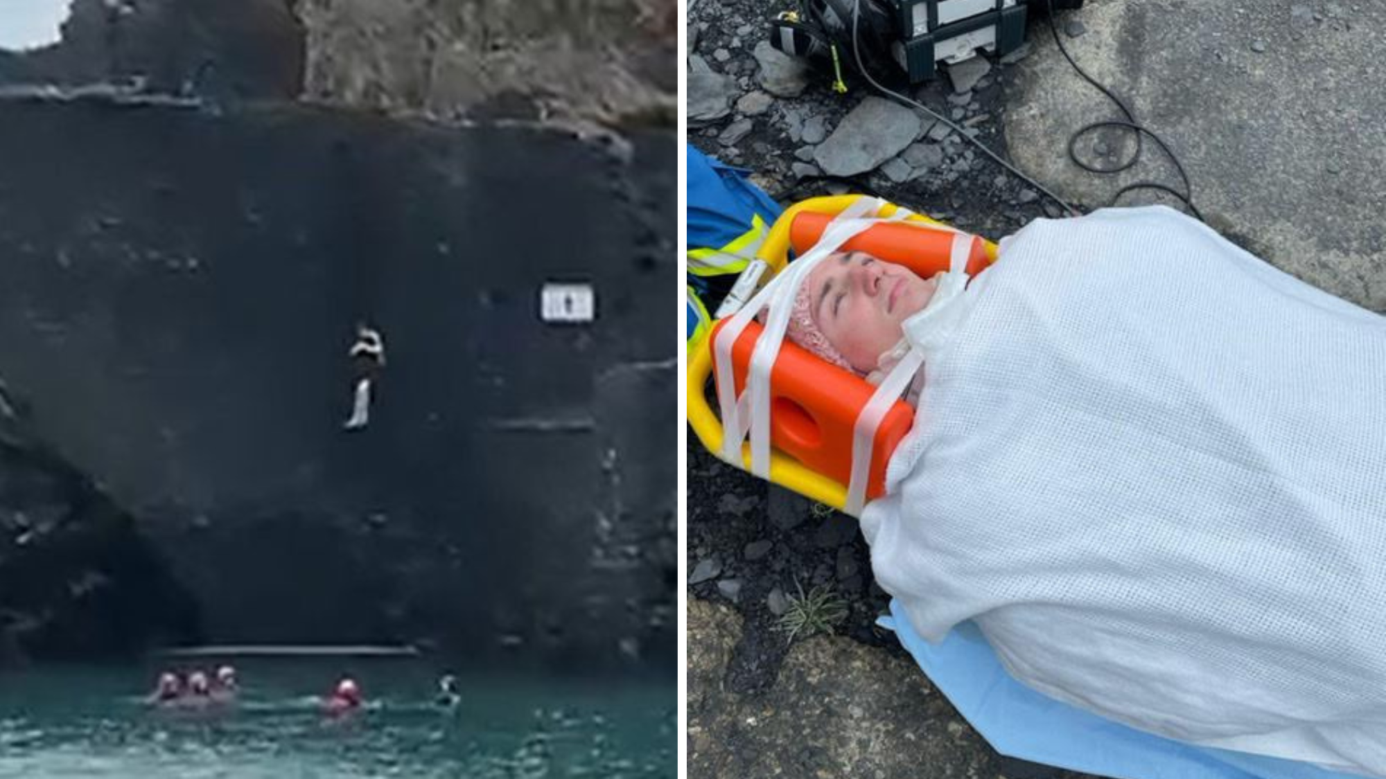 Horrified Mum Captures Moment Son Fractures Spine Tombstoning At Pembrokeshires Blue Lagoon 