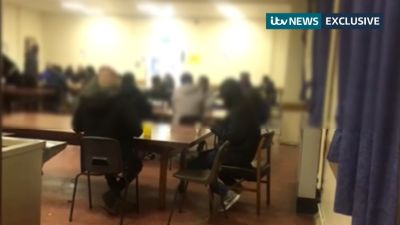 Footage obtained by ITV News shows a lack of social distancing at the barracks.