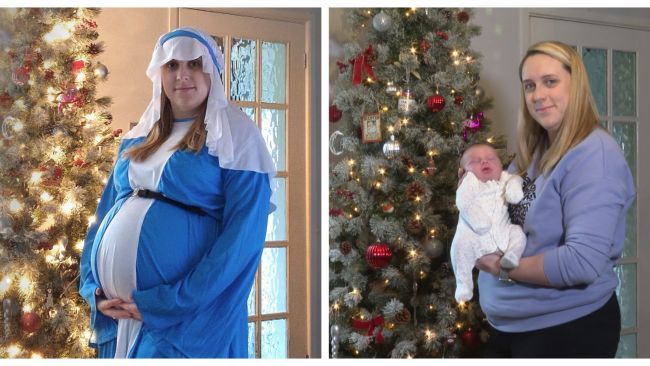 Lauren Conte, from Peterborough, gave birth to Joshua Joseph on Boxing Day.