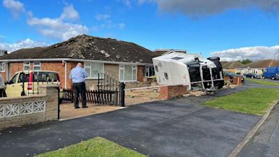 Damage caused by 'tornado' in Humberston