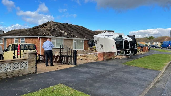 Damage caused by 'tornado' in Humberston