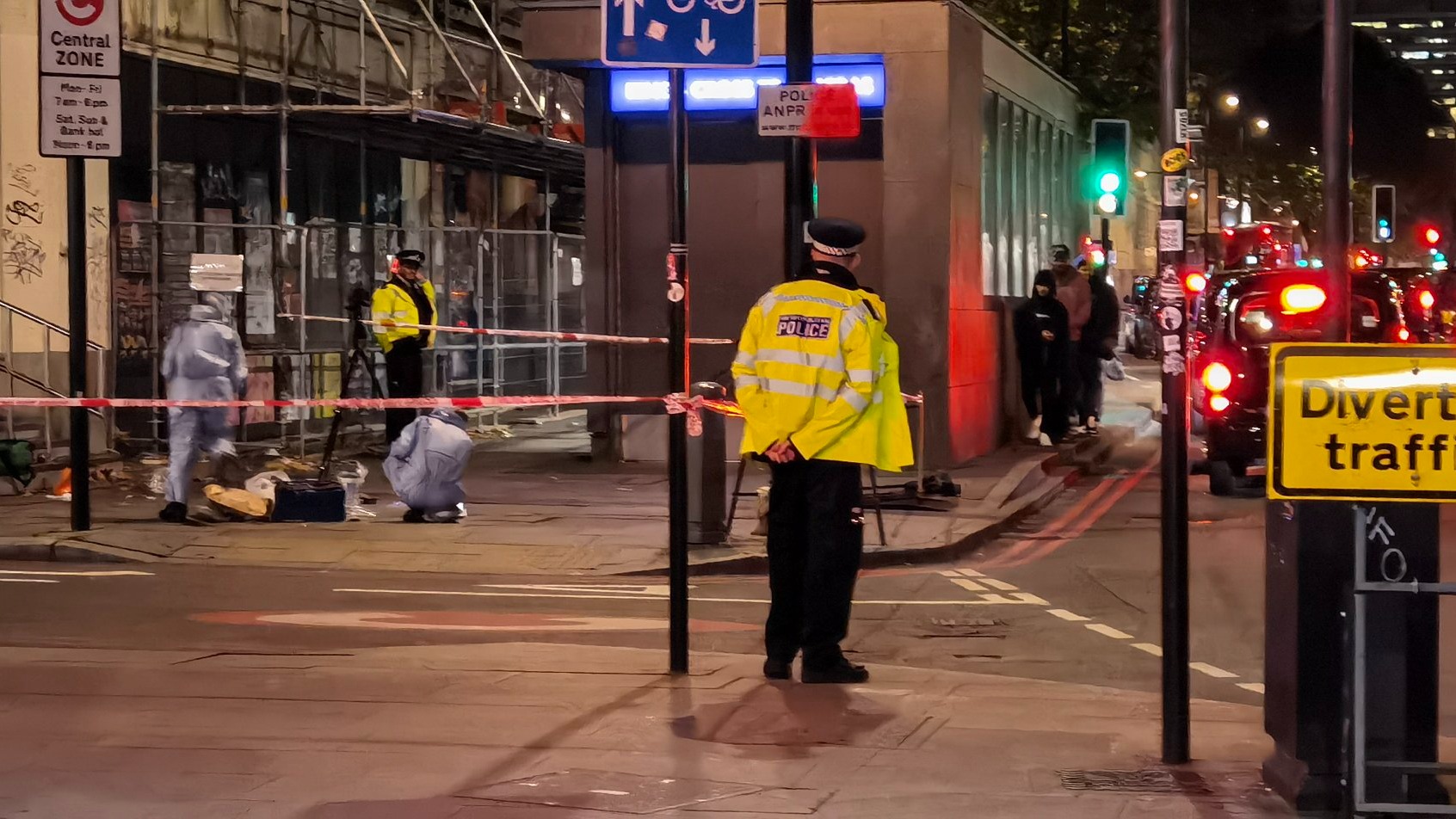 Man taken to hospital with stab wounds after rush hour incident outside