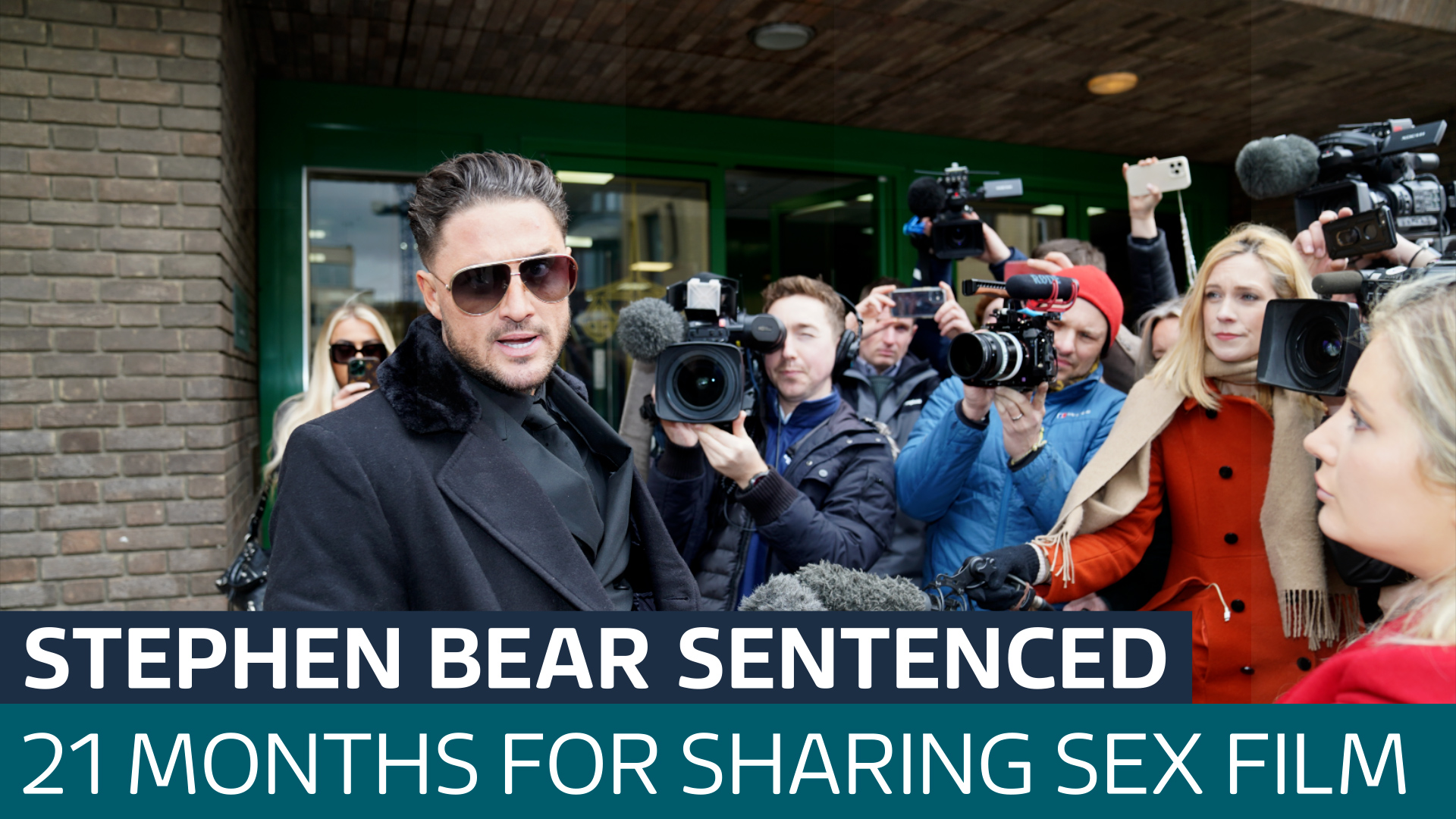 Disgraced reality star Stephen Bear jailed for sharing revenge porn sex tape