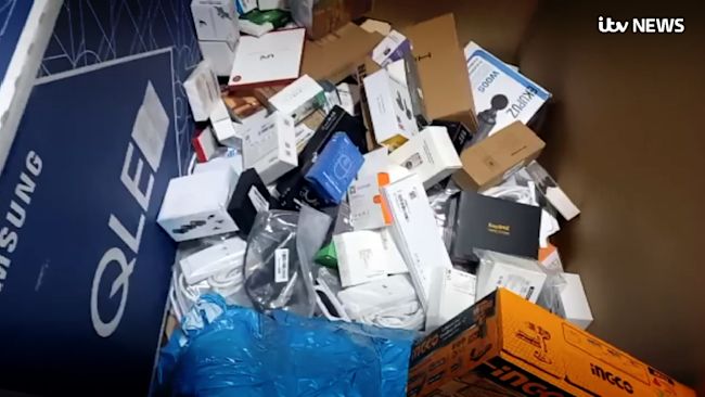 Many of the items being thrown away were still in their packaging.