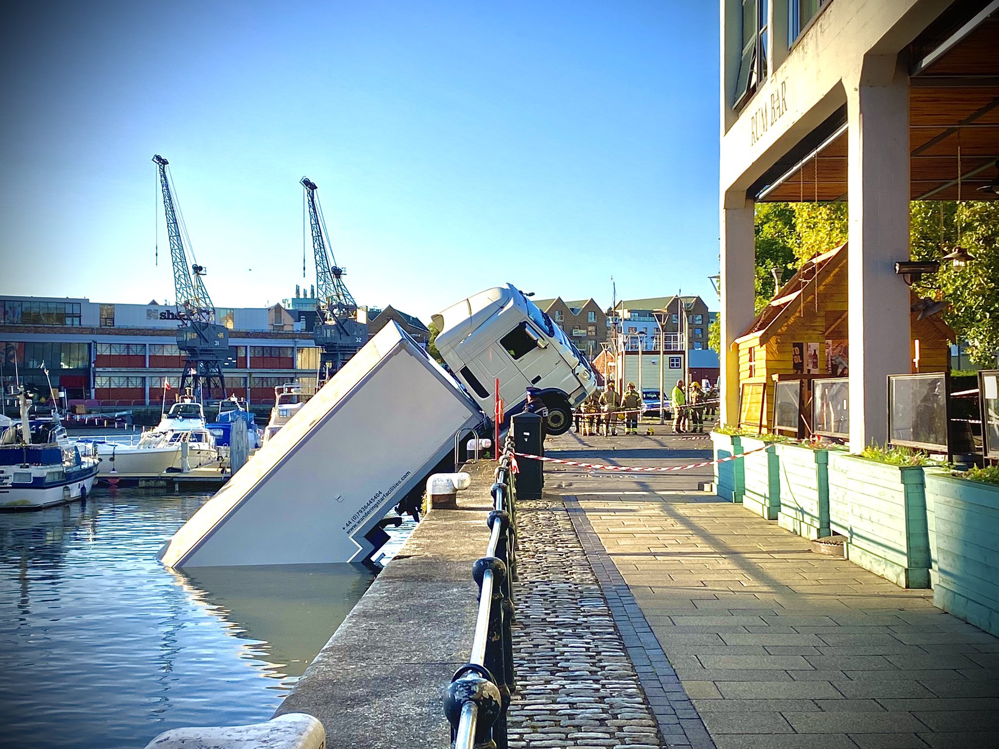 Lorry filming for Stephen Merchant's new BBC show falls into Bristol