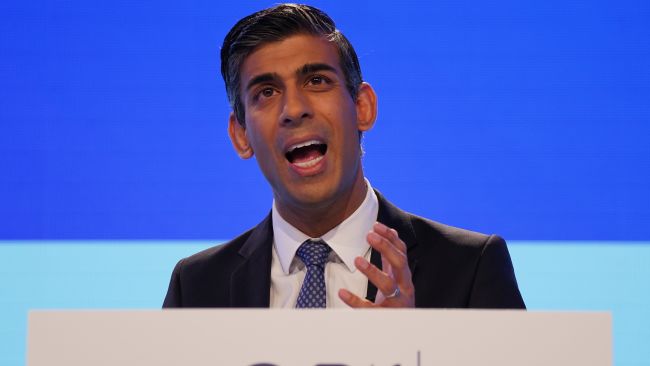 Prime Minister Rishi Sunak speaking during the CBI annual conference at the Vox Conference Centre in Birmingham. Picture date: Monday November 21, 2022.