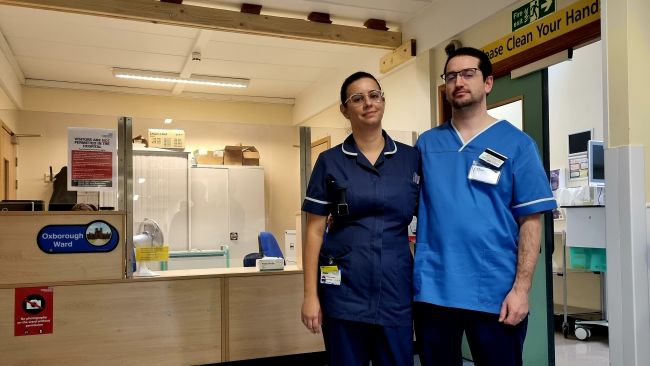 Nurses Patricia and Joel at the Queen Elizabeth Hospital.
Credit: ITV News Anglia