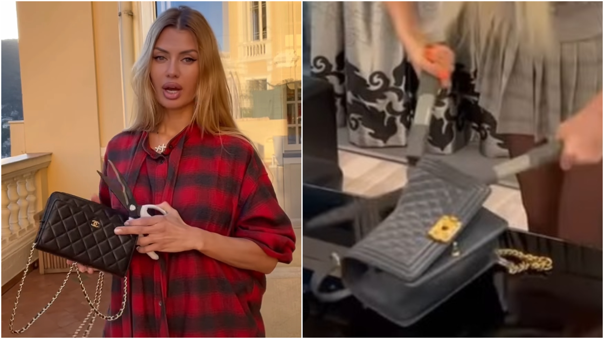 Russian influencers are cutting up Chanel handbags on Instagram