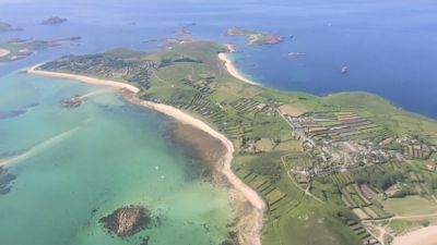 01-11-21 Aerial shot of the Isles of Scilly-ITV News
