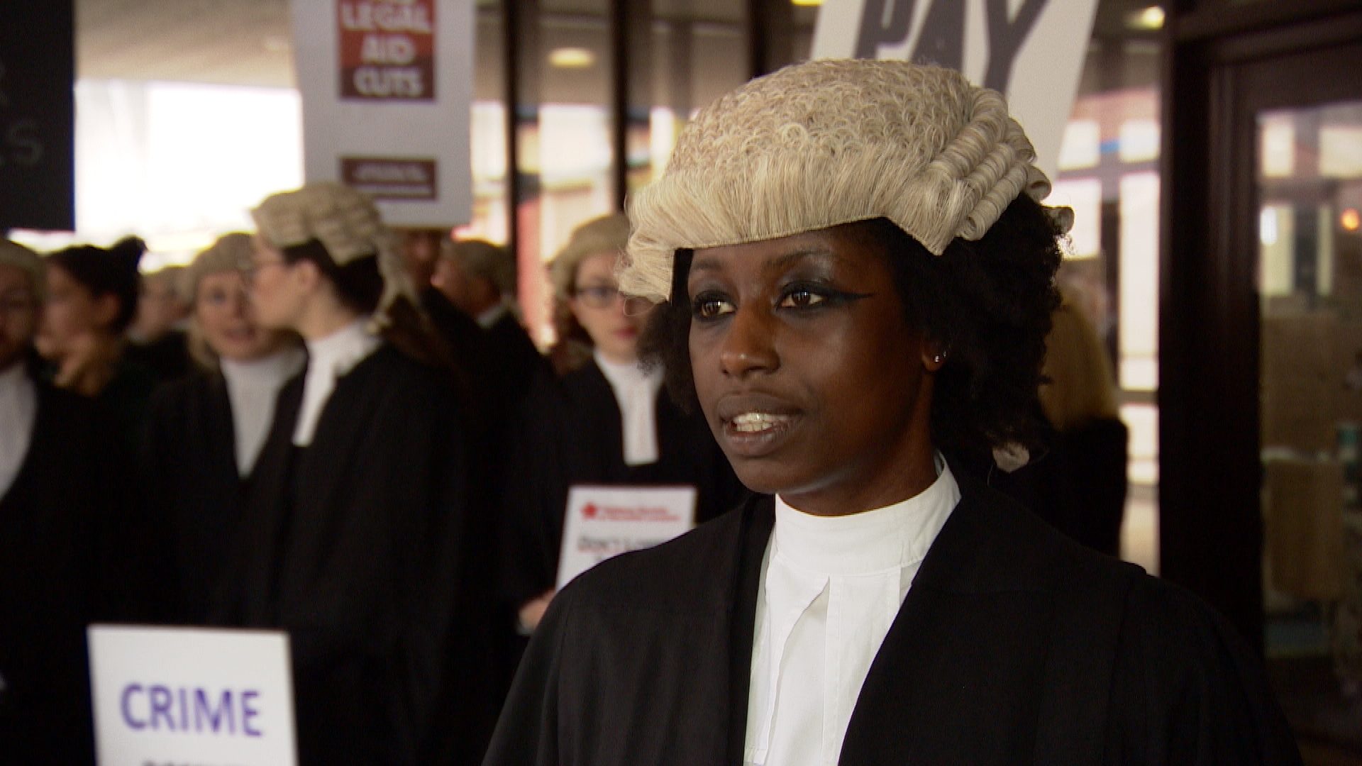 female barrister court dress