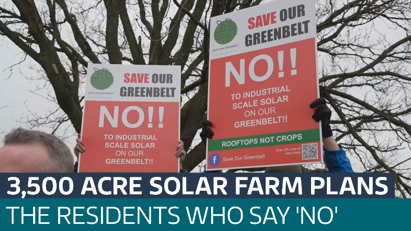 Campaigners stage protest over plans for 3,500-acre solar farm near ...