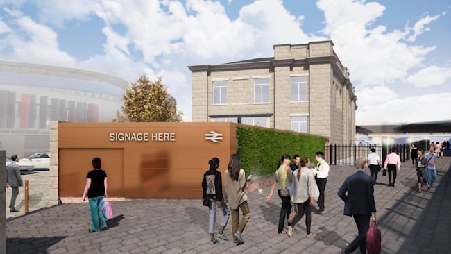 A proposed new western entrance to Newcastle Central Station opposite the Centre for Life. Photo- Newcastle City Council