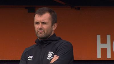 Head and shoulder shot of Nathan Jones during Luton's pre-season friendly with Brighton & Hove Albion