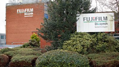 The Fujifilm Diosynth facility in Billingham, Stockton-on-Tees, which will be used as a manufacturing facility for the Novavax COVID- 19 vaccination.