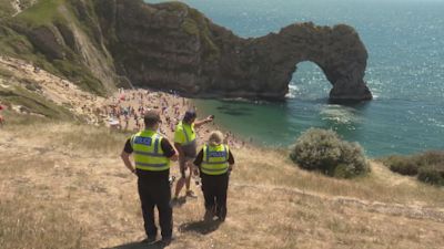 Lulworth Rangers at Durdle Door, Dorset, launch petition to keep our UK beauty spots beautiful.