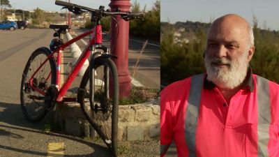 Broken bicycle and grandad who's calling for action 