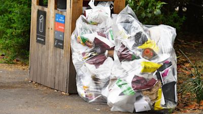Rubbish piled up in Westminster