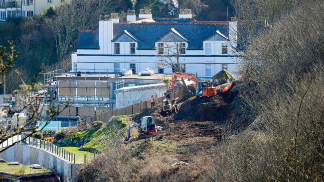 Building works at Carbis Bay Hotel in Cornwall