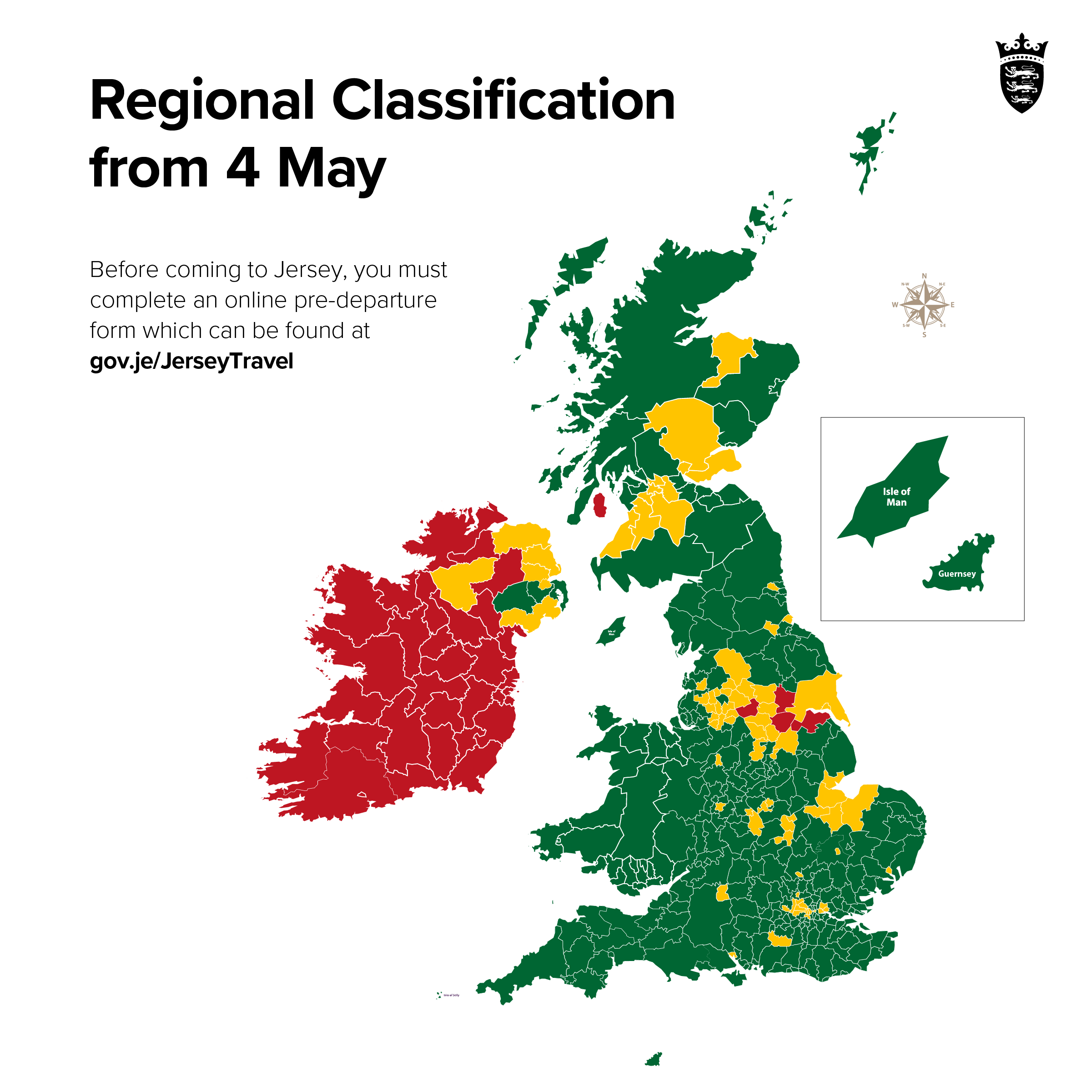New Green Arrivals Into Jersey To Be Treated As Amber Until After 18 May Channel Itv News