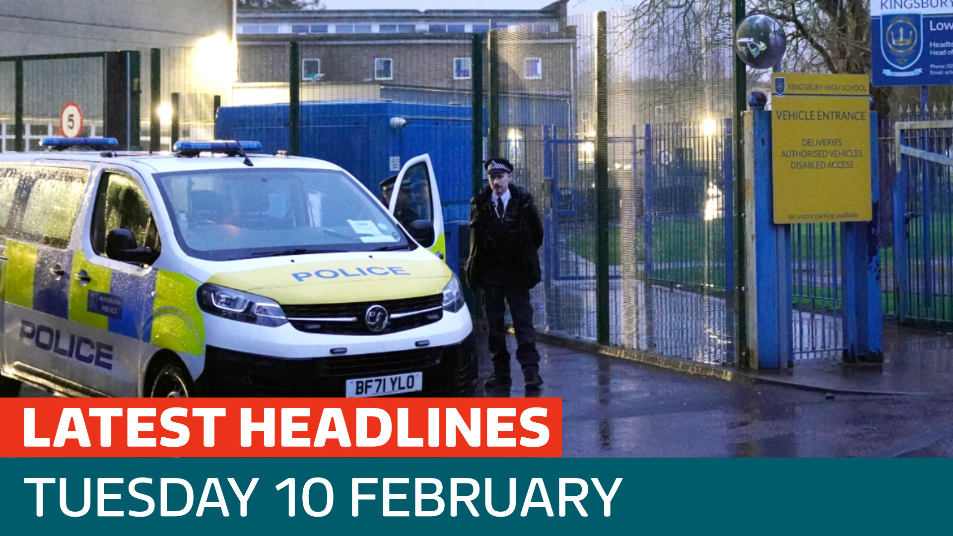 The latest headlines - as 13-year-old arrested after two boys stabbed at London school - Latest From ITV News