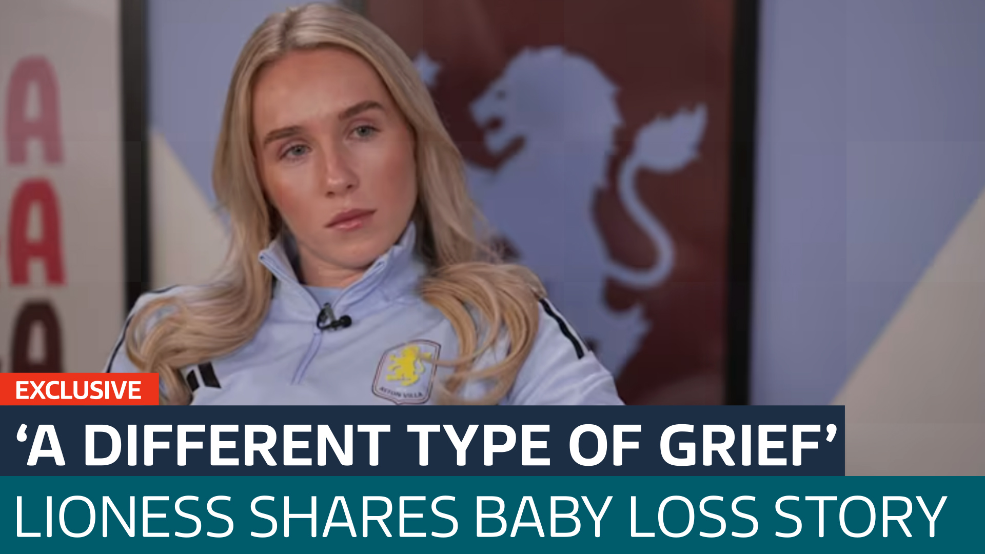 Lioness Kearns says Aston Villa doctor 'probably saved my life' after miscarriage and sepsis - Latest From ITV News