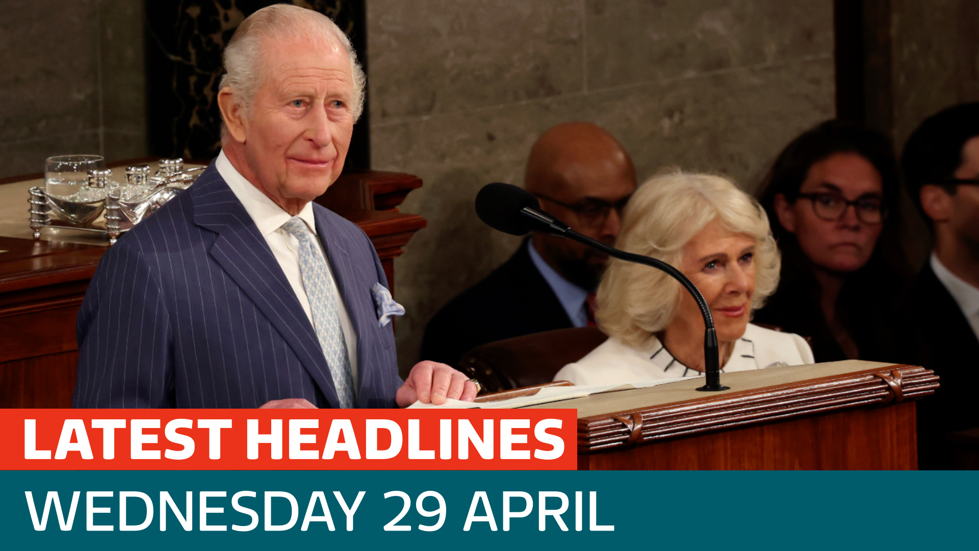 The latest headlines - as King Charles addresses Congress in Washington - Latest From ITV News