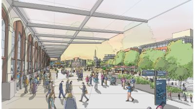 Artist's impression of new northern entrance to temple meads