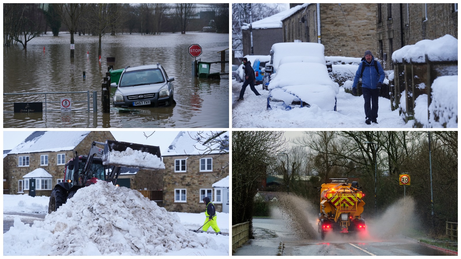 Fresh weather warnings issued as schools closed and roads flooded | ITV ...
