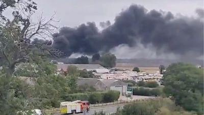 More than 30 firefighters tackle massive blaze in Howden | ITV News ...