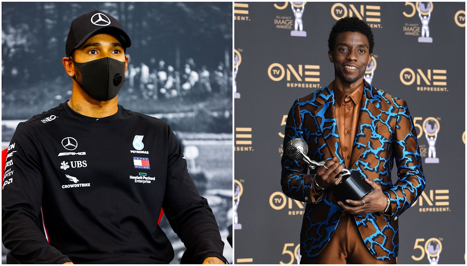 Hamilton Panthers Hamilton dedicates pole position to Black Panther star | ITV News Anglia
