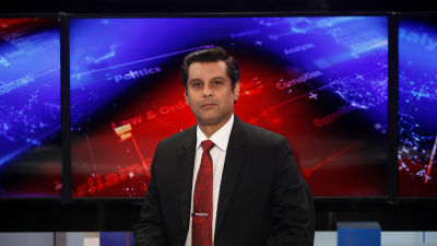 Arshad Sharif pictured before he presented a show in Pakistan.