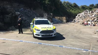 The area at Sackers was sealed off after the discovery