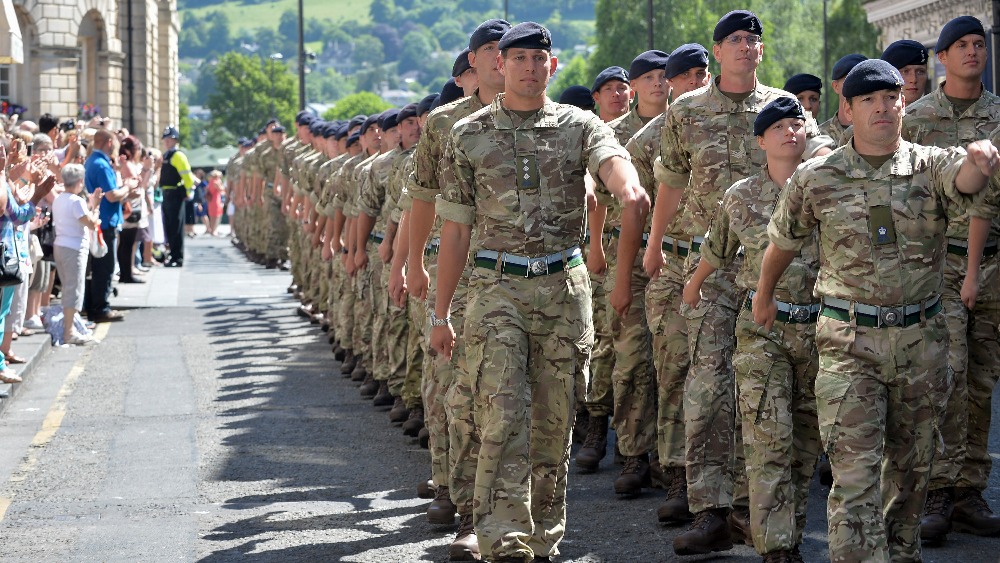 Blue skies in Bath as soldiers are welcomed home | ITV News West Country