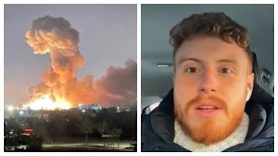 English teacher Harry Lee lives in Kharkiv, which has been hit by bombing, along with Kyiv (left) and several other Ukrainian cities.
Credit: ITV News