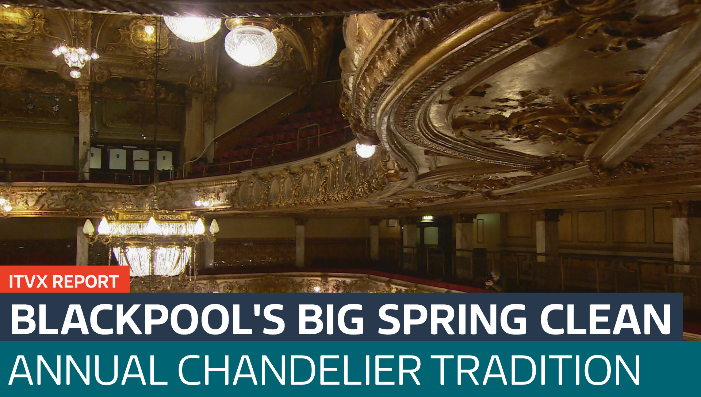 Blackpool Spring Behind the scenes at Blackpool Tower's spring clean - Latest From ITV News