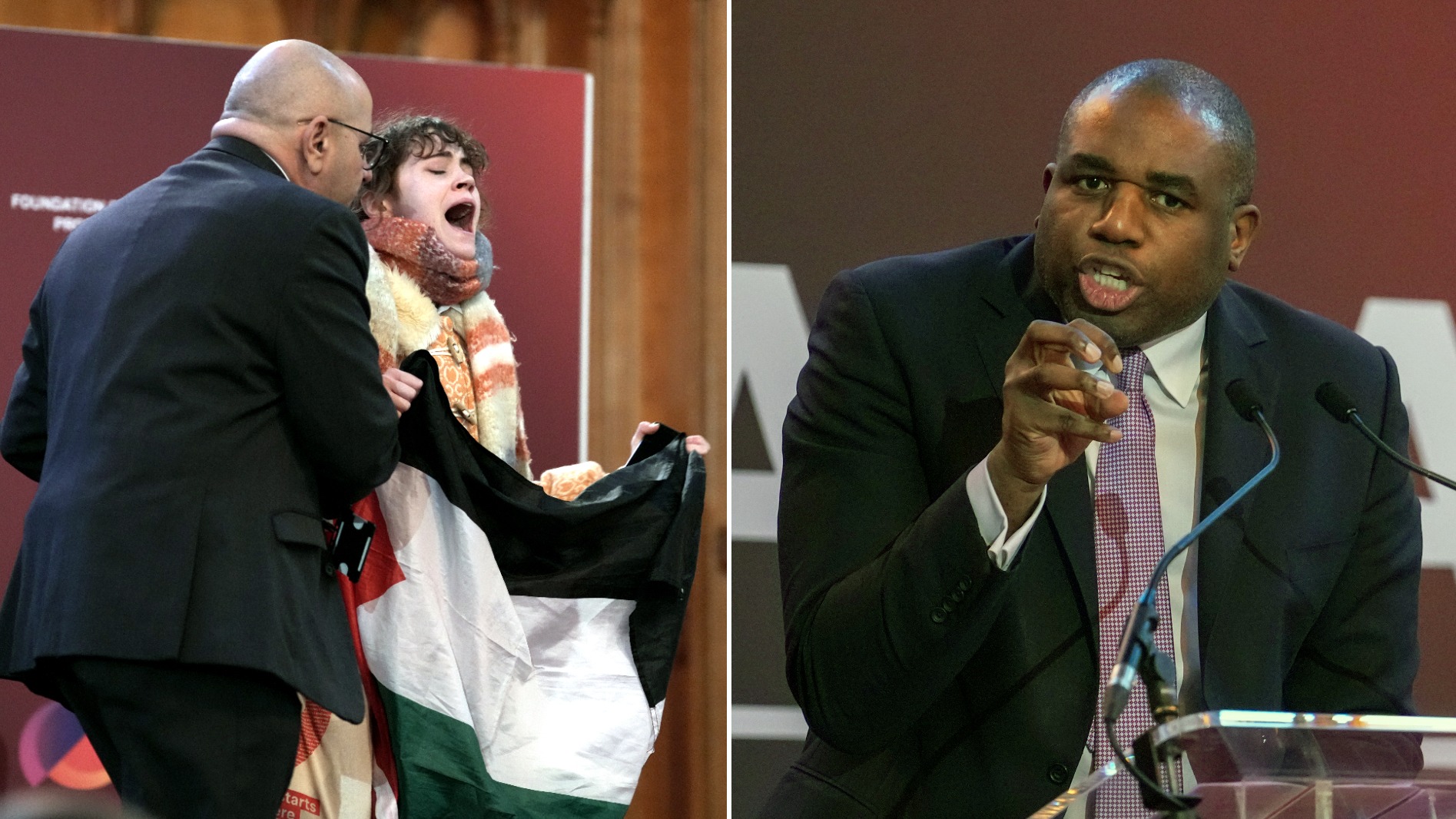 David Lammy Interrupted By Pro Palestinian Protesters During Speech   FotoJet 