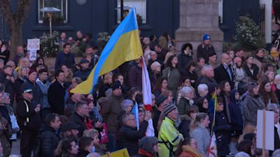 Ukraine vigil in Jersey.
