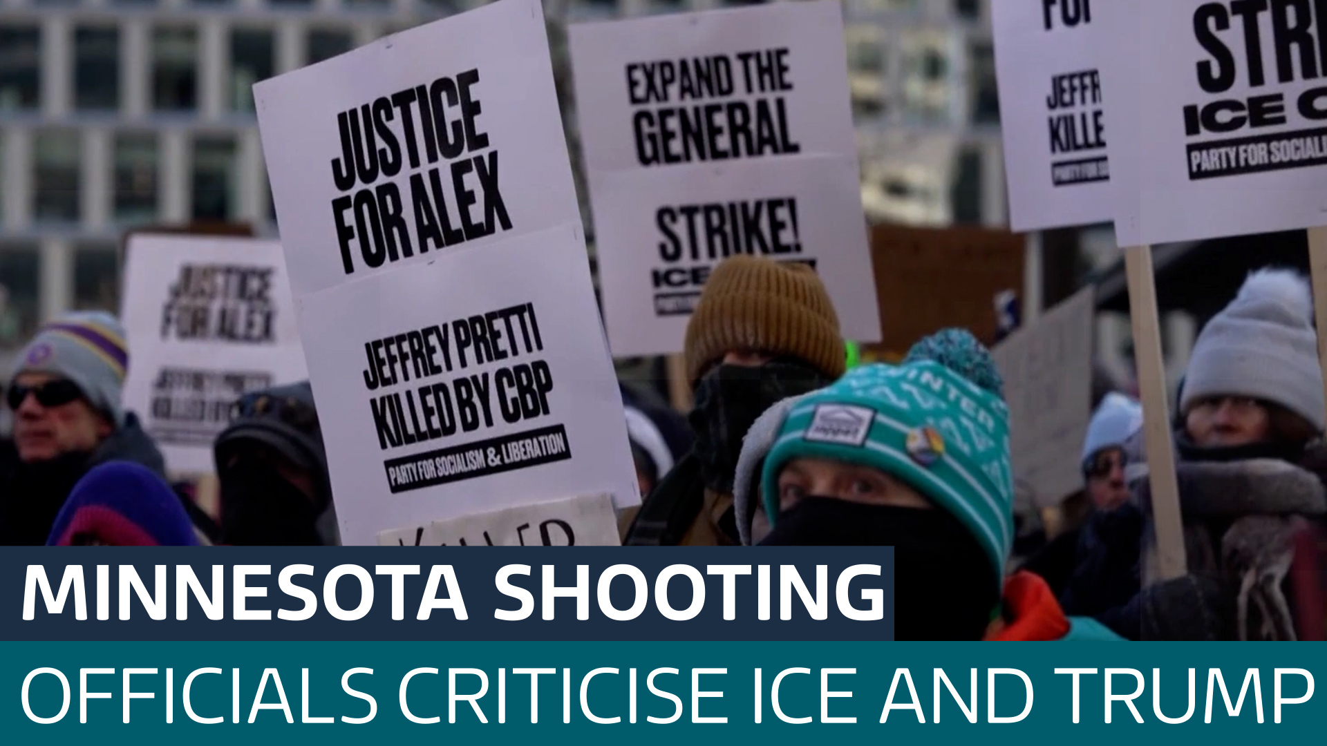 Protests over fatal shooting of Alex Pretti, by federal agent in Minneapolis - Latest From ITV News