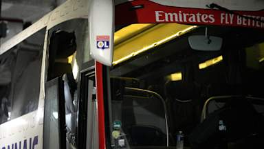 Lyon match at Marseille abandoned after coach injured in team bus attack