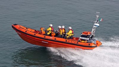 Crew from Sheringham lifeboat station out on a shout
