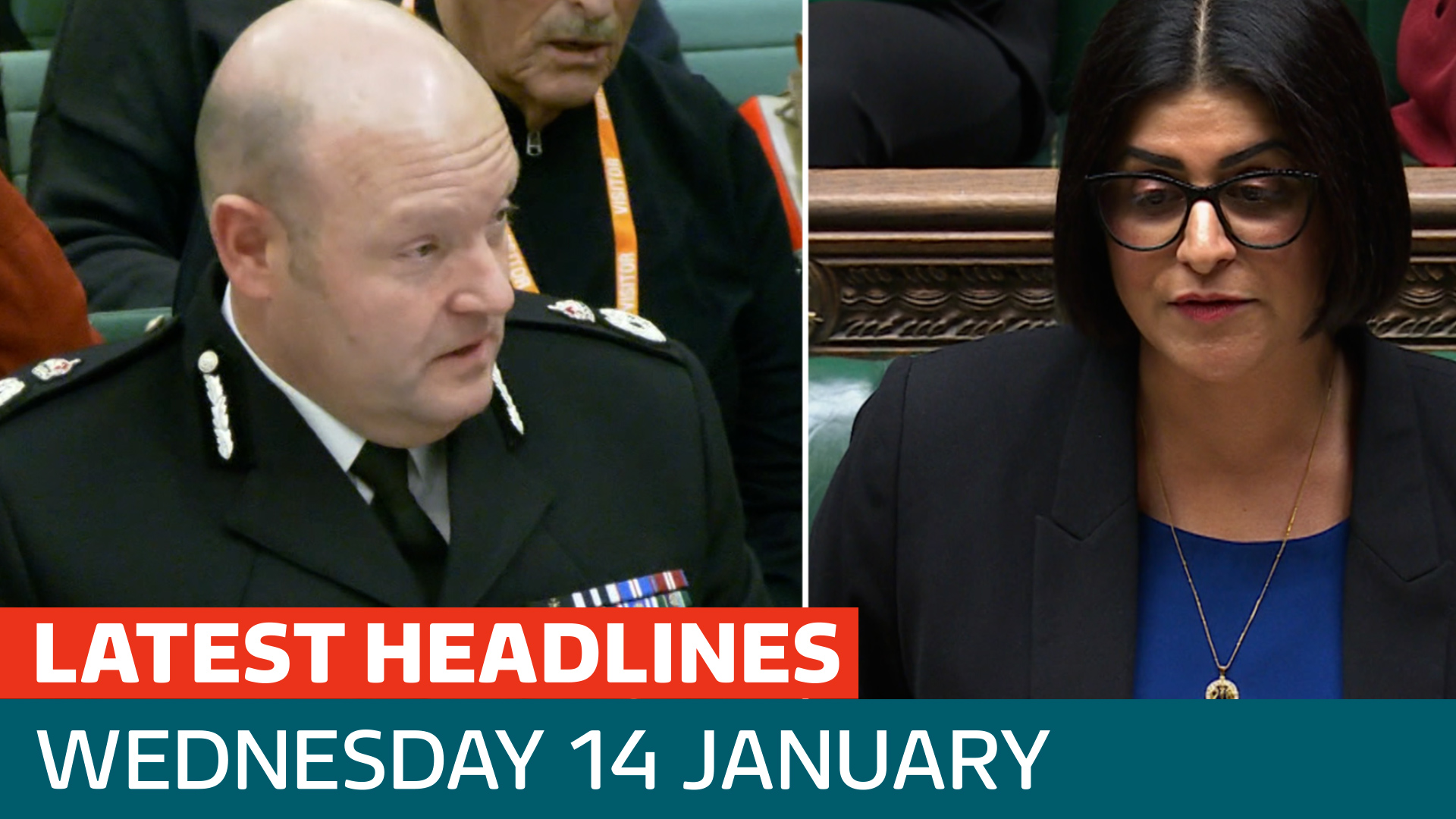 The latest headlines - as Home Secretary has 'no confidence' in police chief - Latest From ITV News