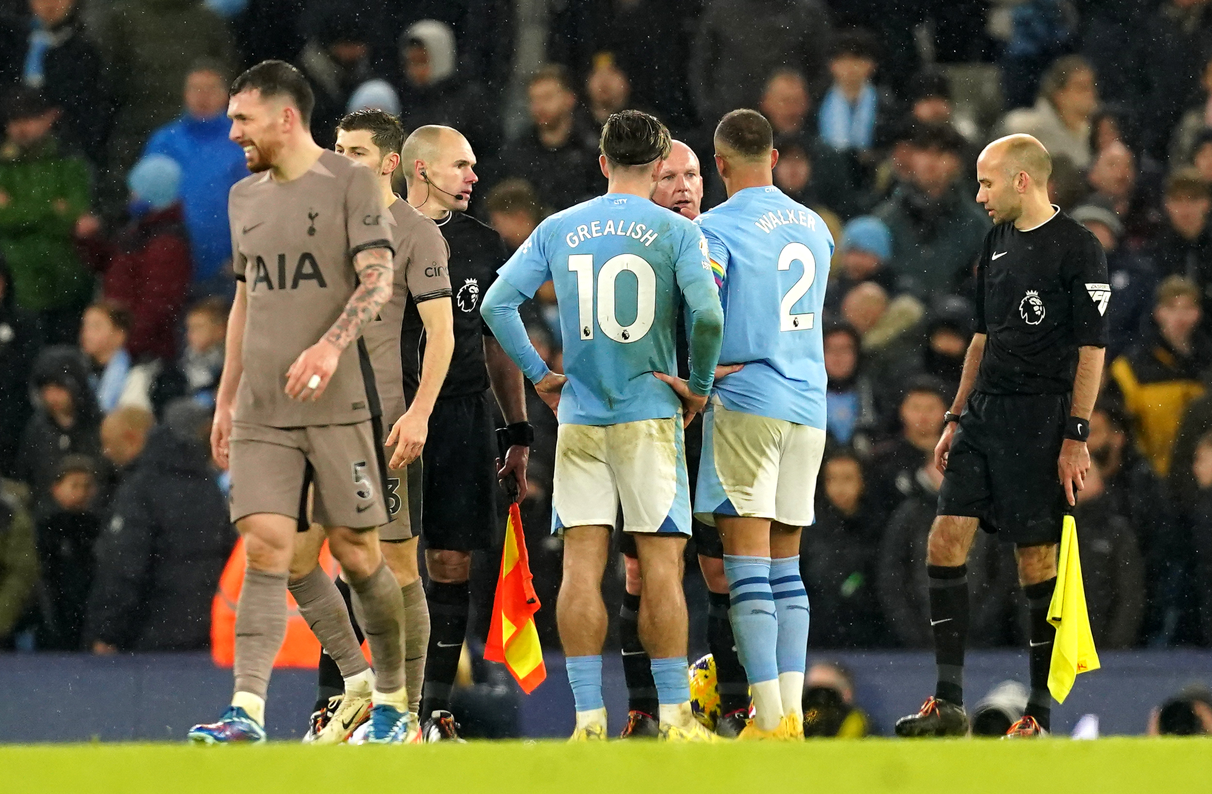 Man City charged by English FA after Haaland and others surrounded ref  during Tottenham draw